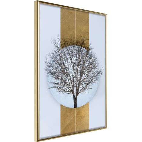Affiche Murale Encadrée "Passing" 40 x 60 cm Or (1/2)