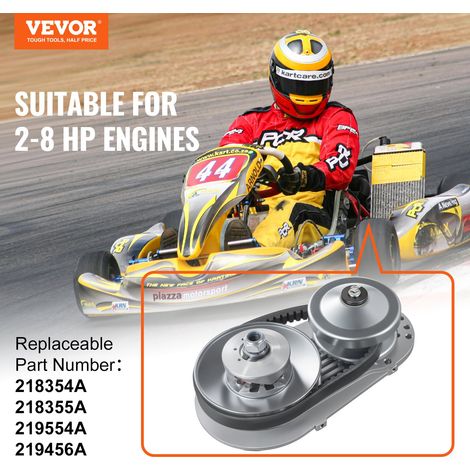 Embrayage d'Entraînement Compatible avec Moteur 2-8 HP, Kit d’Embrayage Haute Résistance 2000 tr/min, avec Roues de Conception Asym… (1/5)