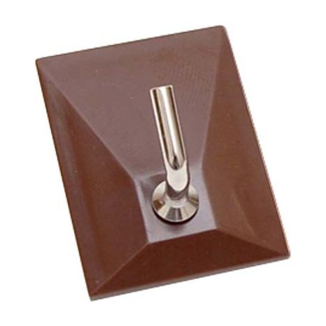 GANCIO ADESIVO METALGANCIO PRONTY - BASE PLASTICA/GANCIO METALLO CF=PZ 2 MARRONE- 12 confezioni