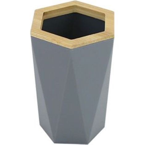 Géométrique Géométrique Verre Hexagonal En Verre En Verre De Salle De Bain En Bois 10847 (1/5)
