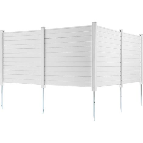 Panneaux d'intimité extérieurs, 127 cm L x 127 cm H, clôture pour climatiseur, abri pour équipement de piscine, clôture d'intimité horizontale en vinyle, parfait pour entourer une poubelle et des unit (1/5)