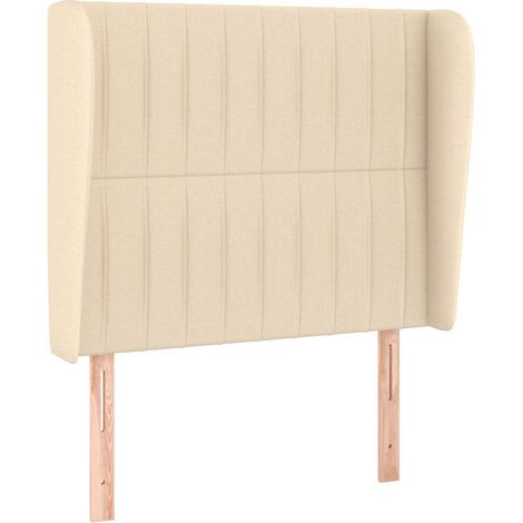 Maison Exclusive - Cabecero con orejas de tela color crema 83x23x (1/5)