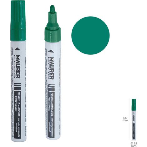 Rotulador Marcador Obra Profesional Pintura Permanente Verde (1/4)