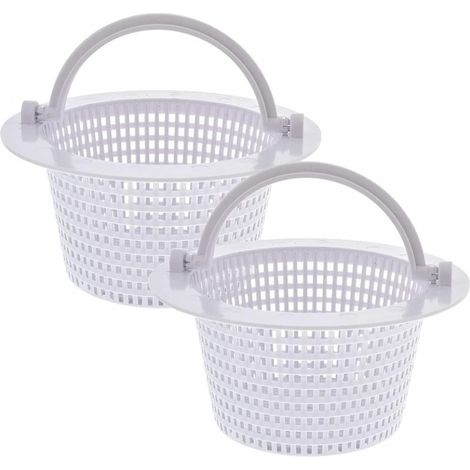Panier de rechange pour écumoire de piscine avec poignée (lot de 2) - Écumoire pour piscine hors sol à passage mural-AquaForge (1/5)