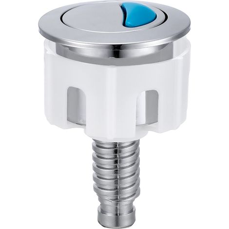 Dual flush button, round chrome-plated ABS button, toilet replacement accessory for shower rooms and bathrooms. (1/5)