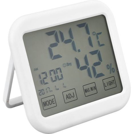 Digitales Temperatur- und Feuchtigkeitsmessgerät mit hellem Touchscreen, Innenthermometer und Hygrometer (Lieferung ohne Batterie) (1/5)