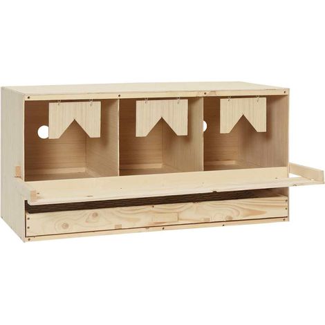 Maison Exclusive - Casetta Cova per Galline 3 Scomparti 72x33x38 cm Legno di Pino