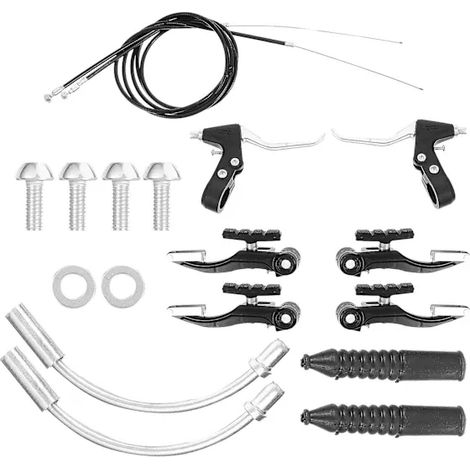 Convient pour 1 jeu de freins V-Brake universels pour vélo et accessoires de câble de frein (noir)