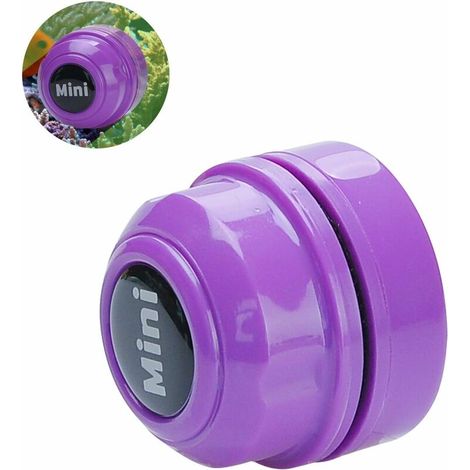 Green Mobility-Mini brosse magnétique pour aquarium - Nettoyeur daquarium - portable durable - élimination des algues (violet) (1/5)