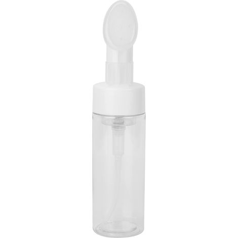 Flacon Mousseur Transparent 100ML avec Brosse en Silicone pour Nettoyant Visage Rechargeable (1/5)