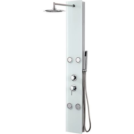 Columna de Hidromasaje Cádiz ABS y PVC Brillante Rociador Lluvia DP GRIFERIA Garantía 3 Años