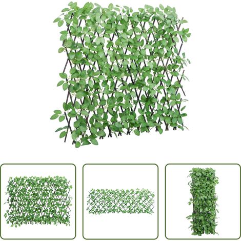 Clôture extensible - Treillis de lierre artificiel extensible vert 180x65 cm (1/5)