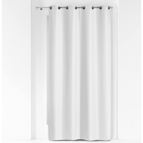 Douceur D'Intérieur - 1603527, Tenda Con Occhielli , 140 X 280 Cm , Essentiel , Poliestere Unito , Bianco