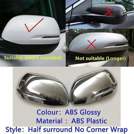 Für Honda CR-V CR-V 2012 2013 2014 2015 2016 Auto ABS Dekor-Stick Rückspiegel-Augenbrauen-Seitenglas-Spiegelabdeckung Zierrahmen – Stil 2 Silber