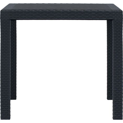 Maison Exclusive - Gartentisch Anthrazit 79x79x72 cm Kunststoff R