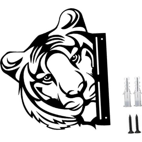 Tierfiguren aus Metall, Tiersilhouetten, Gartenstecker, Tierfiguren aus Metall für den Gartenzaun, Tiersilhouetten für den Rasen-tiger (1/5)