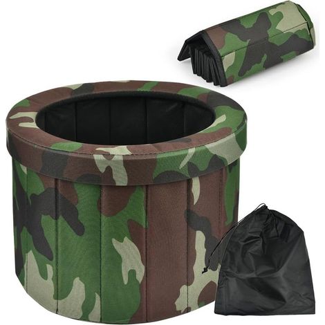 Ensemble de Toilettes Pliantes Portables Pour Camping et Extérieur - Charge Maximale 150 kg, Tabouret Pliable Pour Voiture et Vacances (1/5)