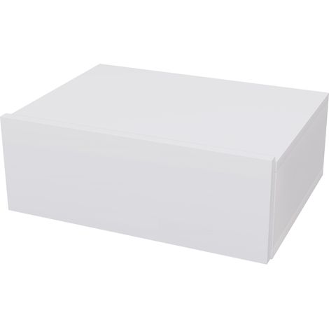 HOMCOM Comodino Moderno con Cassetto dal Design Sospeso in Truciolato Bianco (1/5)