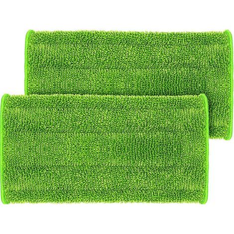 3pcs Mop Remplacement pour Swiffer WetJet Spray Balais Lavables en Microfibre pour Nettoyage des Sols,126inch,vert (1/4)