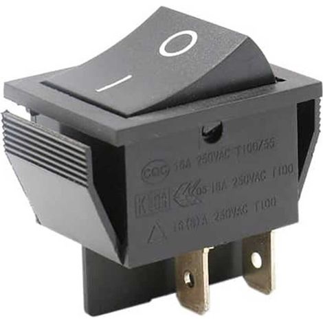 Interruttore a bilanciere on-off 4 pin 4 terminali 16a 250vac nero (1/4)