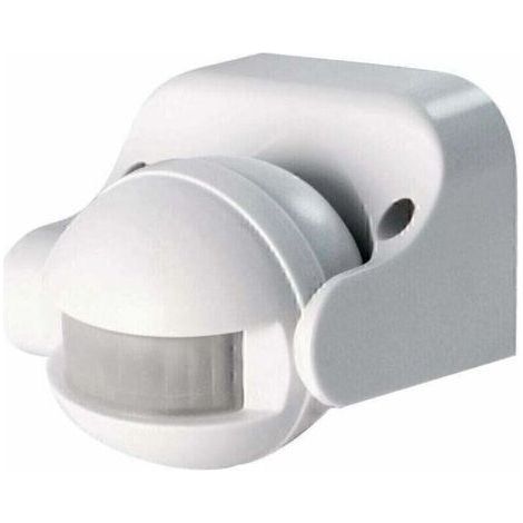 ALLIANDISDétecteur de mouvement pour éclairage extérieur – Portée 12 m, angle de détection 180°, étanchéité IP44, capteur photoélectrique blanc – Idéal pour allées, jardins et zones ouvertes (1/5)