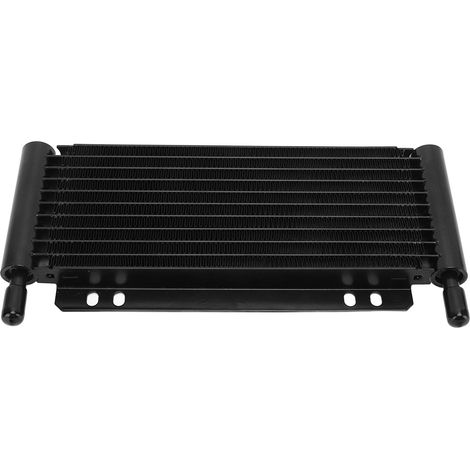 Refroidisseur d'huile en aluminium noir, refroidisseur de transmission à 11 rangées pour camionnettes, fourgonnettes et caravanes (1/5)