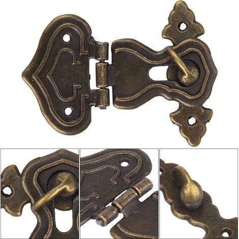 10 Pièces Fermoir de Coffre en Alliage Zinc Style Vintage, Serrure Antique pour Boîte à Bijoux (1/5)