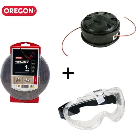 Pack Desbrozadora OREGON TERRAMAX Línea ø3mm, 44m + Cabezal de carga Lightnin -130 mm + Máscara de seguridad (1/5)