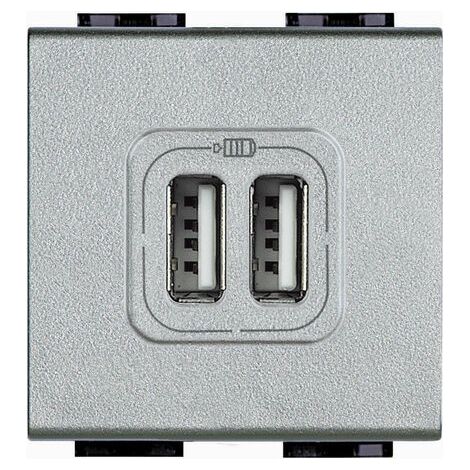 Bticino Living Light NT4285C2 LL - USB-Ladegerät 2 Tech-Buchsen (1/2)