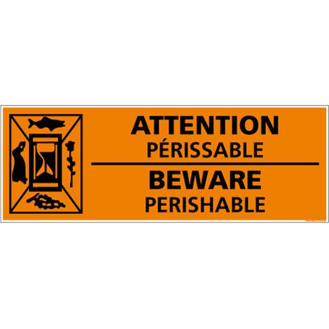 ADHESIF DE CONDITIONNEMENT ATTENTION (M0340).- Adhésif - 210 x 75 mm