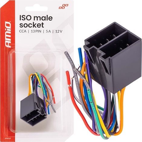 Integrierter ISO-CCA-Stecker, 13-polig, 5 A, 12 V, amio-04445 (1/5)
