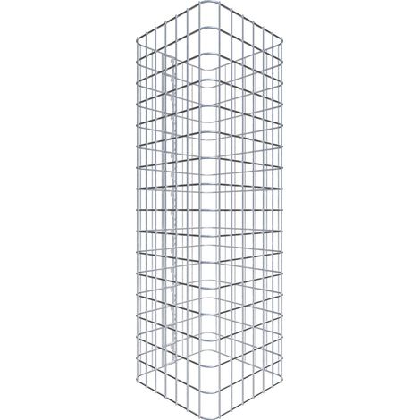 Gabiondeco - Colonne de Gabion carrà©e. 37 cm x 37 cm. mailles 5 x 5 cm - hauteur : 80 cm - Made in Germany (1/5)