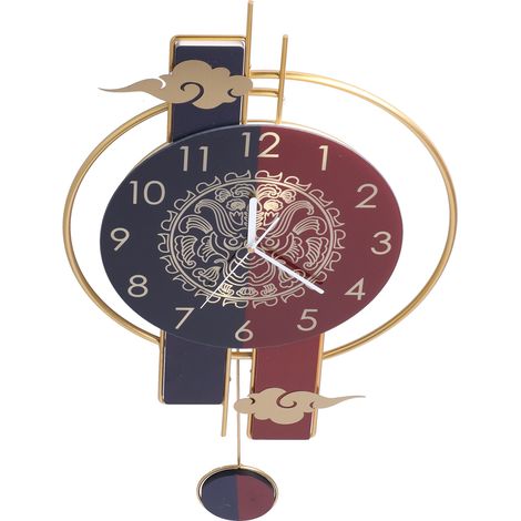 Horloge murale innovante à pendule, style nordique moderne, idéale pour la maison, la chambre, le bureau ou un magasin. (1/5)
