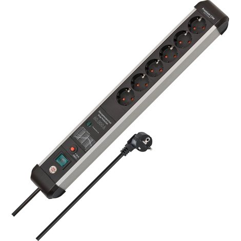 Brennenstuhl 1391010601 Multipresa con protezione da sovratensioni Argento, Nero Schuko 1 pz. (1/5)