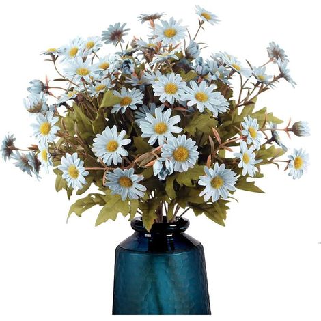 Künstliche Seidengänseblümchen, 36 cm, flexible Stiele mit integriertem Draht – 2er-Set – Ideal für Zuhause, Büro, Hochzeiten, Partys und Weihnachtsdekoration (1/5)