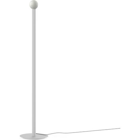LUMICOM  PURO Piantana, 1X E27, max 42W, metallo, bianco opaco, D.4cm H.165cm