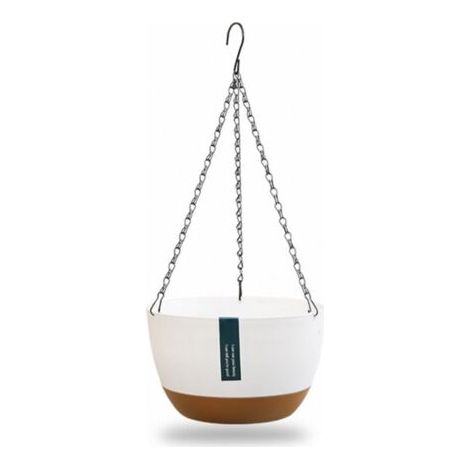 Panier à fleurs suspendu à double chaîne pour balcon, maison, intérieur, bassin à absorption d'eau automatique (1/5)