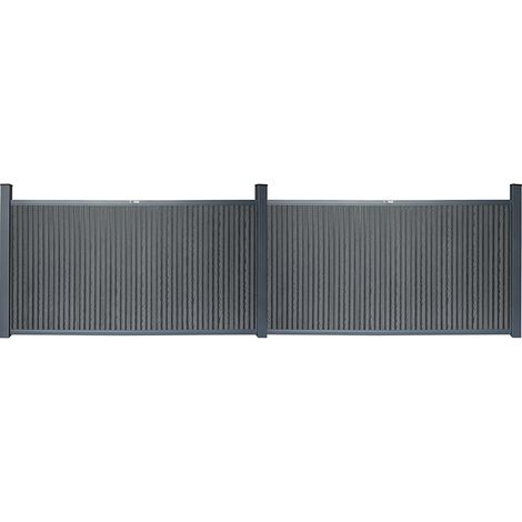 HOME DELUXE WPC Sichtschutzzaun CALLADO PREMIUM 2 x Element + 3 x Pfosten - Höhe: 115 cm Zaun, Gartenzaun, Sichtschutz, Zaunelemente WPC Zaun, Sichtschutzzaun WPC, Gartenzaun WPC,