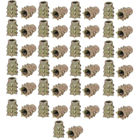 M4x10mm Zinklegierung Rivet Insert Barrel Mutter Bronze Ton 50 STÜCKE (1/4)
