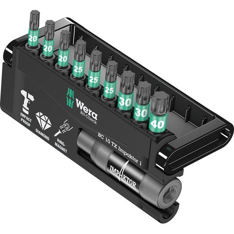 Wera 8767-9/IDC 05057688001 Bit-Set 10teilig Innen-TORX Impaktor-Technologie