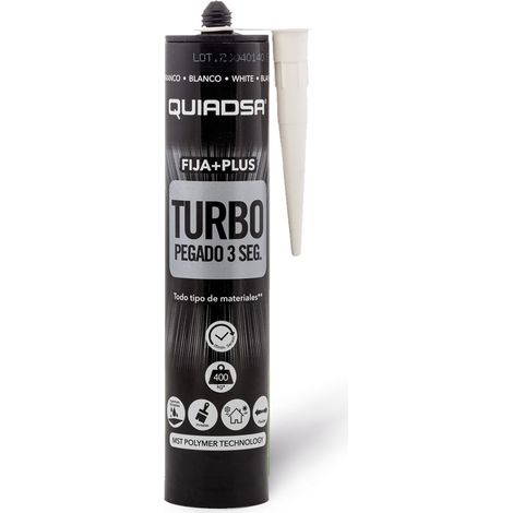 Adhesivo de montaje TURBO Blanco 290g   - TURBO - Adhesivo de montaje ultra rápido y resistente (1/4)