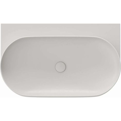 Ravak Yard - Lavabo 81x50 cm, sin rebosadero, sin orificio para grifería, Smoke Grey XJX0O080000 (1/5)