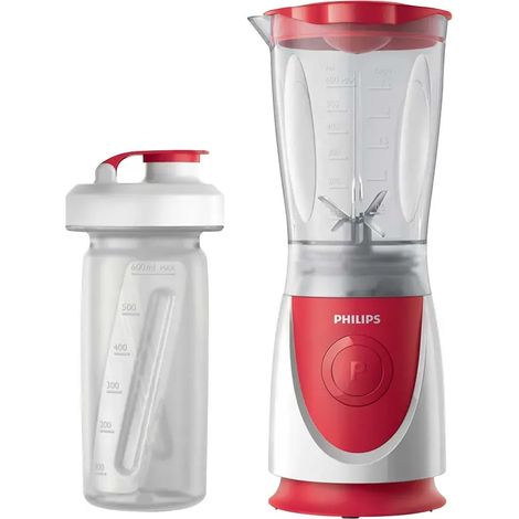 Mini blender 350W plastique sans BPA blanc gris 0,6L + gourde