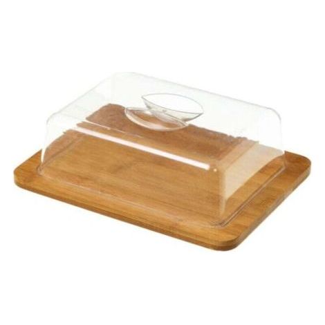 Petit Plateau Fromage Bambou Rectangulaire et Cloche Acrylique (1/4)