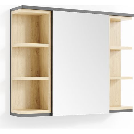 Badspiegelschrank Aquis, Anthrazit, 79.6 x 64 cm, Vicco (1/5)
