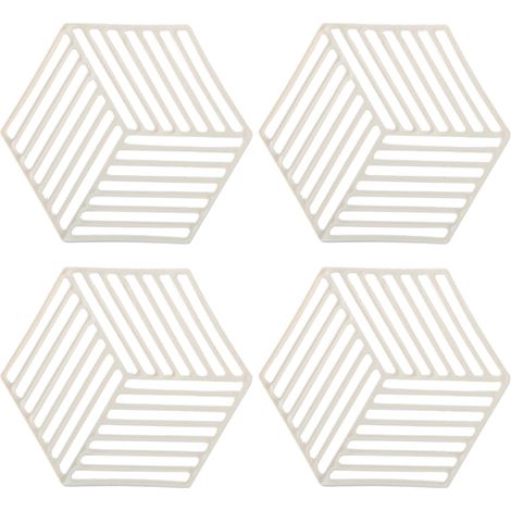 Dessous de plat en silicone, dessous de verre fleuris, maniques et dessous de plat pour plans de travail et casseroles, décoration de cuisine hexagonale bohème, dessous de plat antidérapants et résist (1/5)