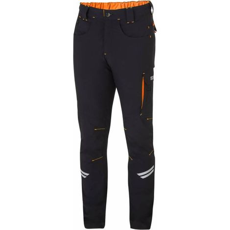 SPARCO PANTALONE KANSAS BLACK ORANGE TG M