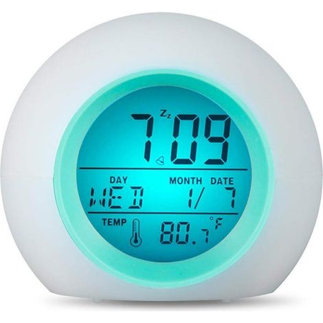 Kinderwecker mit 7 wechselnden Farben und Temperaturregelung für Kinderzimmer, tolles Digitaluhr-Geschenk für Kinder, Mädchen, Jungen (1/5)