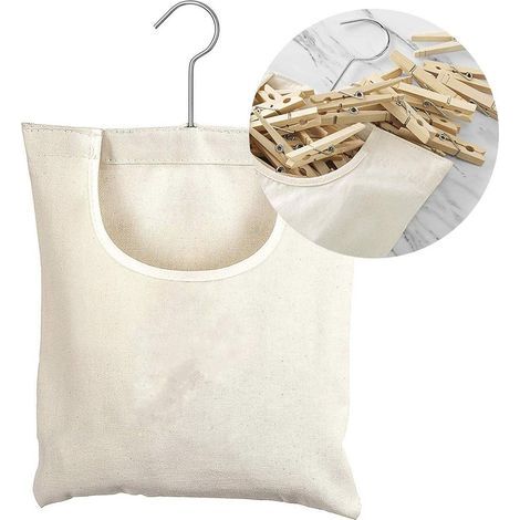 Sac de rangement pour pinces à linge, sac de rangement suspendu, panier à linge pour pinces à linge (1/5)