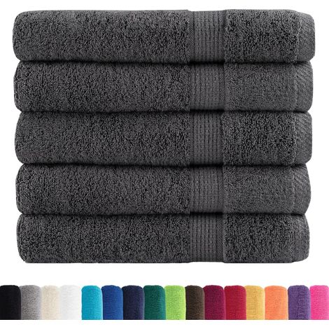 vidaXL Asciugamani Premium SOLUND 50 pz Antracite 100x200 cm 600